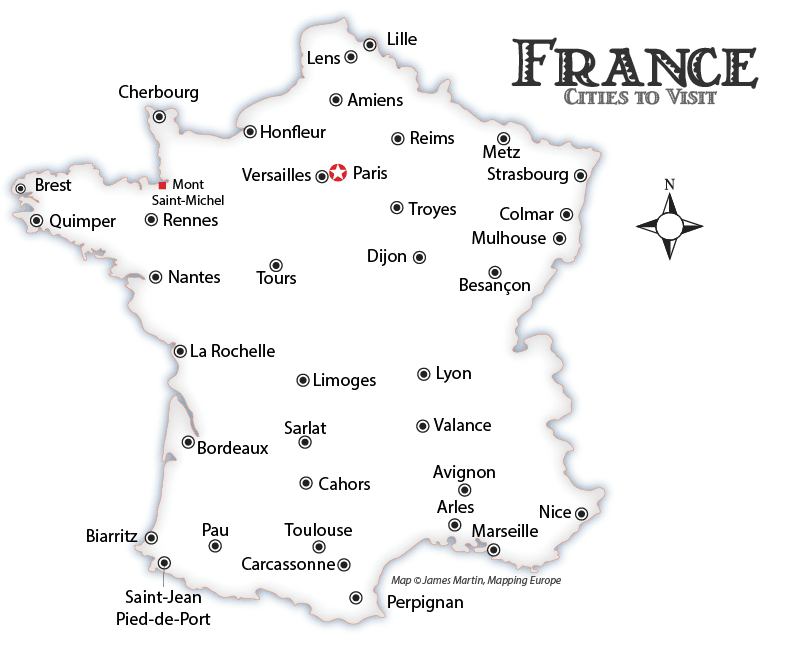 france cities map
